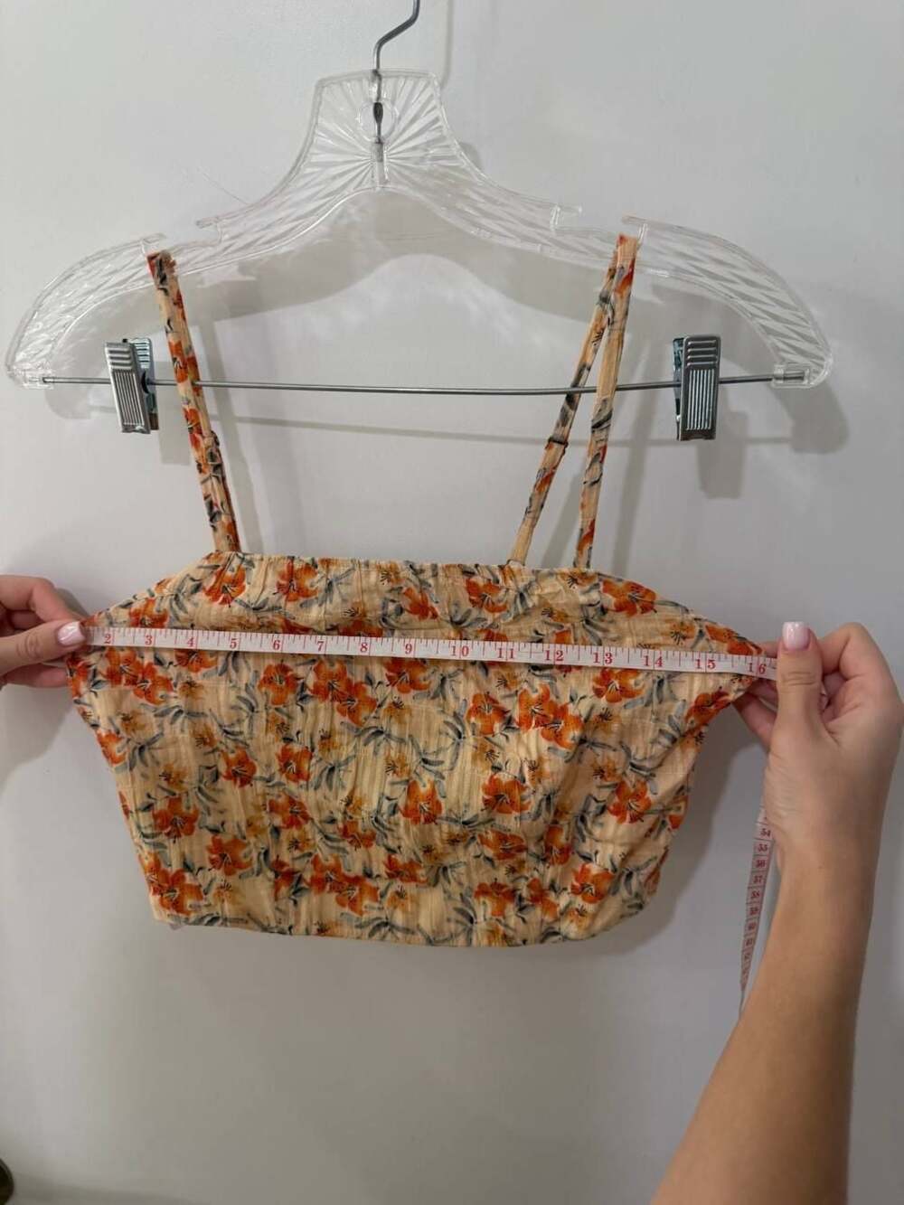 MINKPINK Orange Floral Smocked Crop Top and skirt two-piece set - Picture 8 of 15